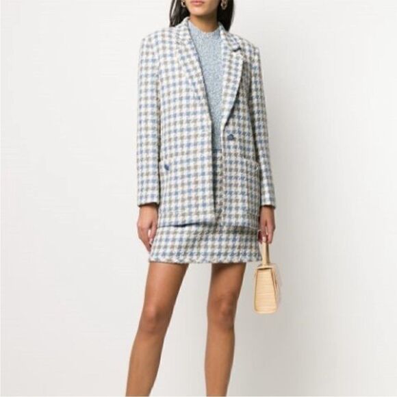 NEW $990  Sandro Caliana Houndstooth Tweed Jacket - Picture 5 of 16